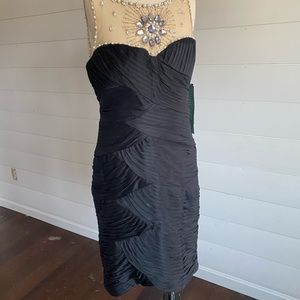 Black rhinestone mesh cocktail dress